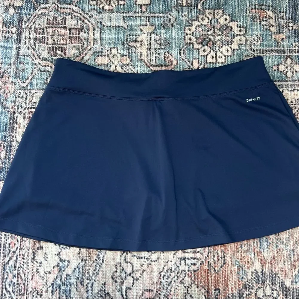 Nike Navy Blue Dri-Fit Skort Size XL Tennis Pickleball Golf Athletic Skirt Short